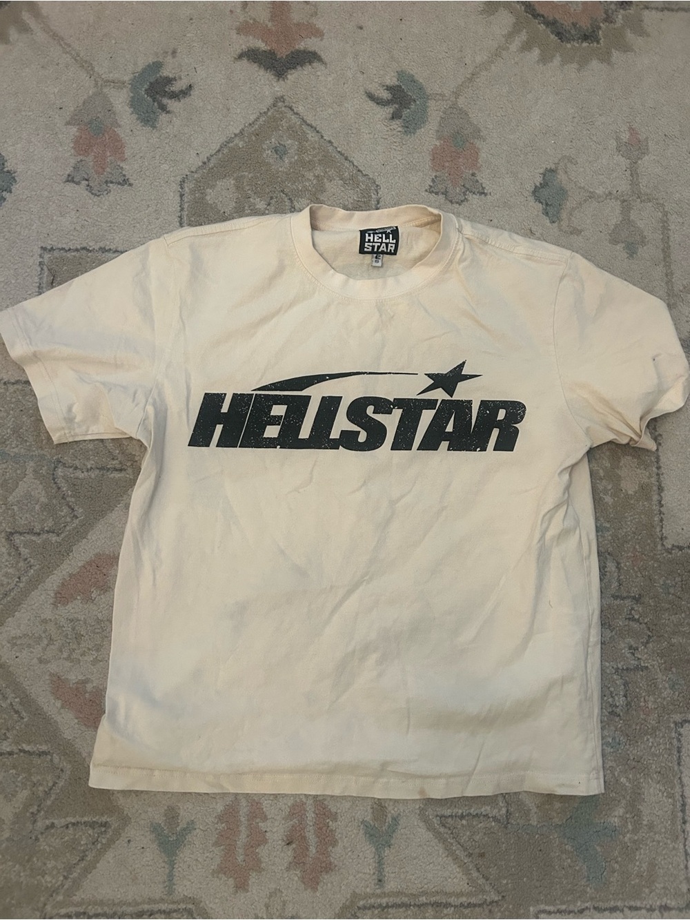 HeliStar Short-Sleeve Logo Tee in Cream